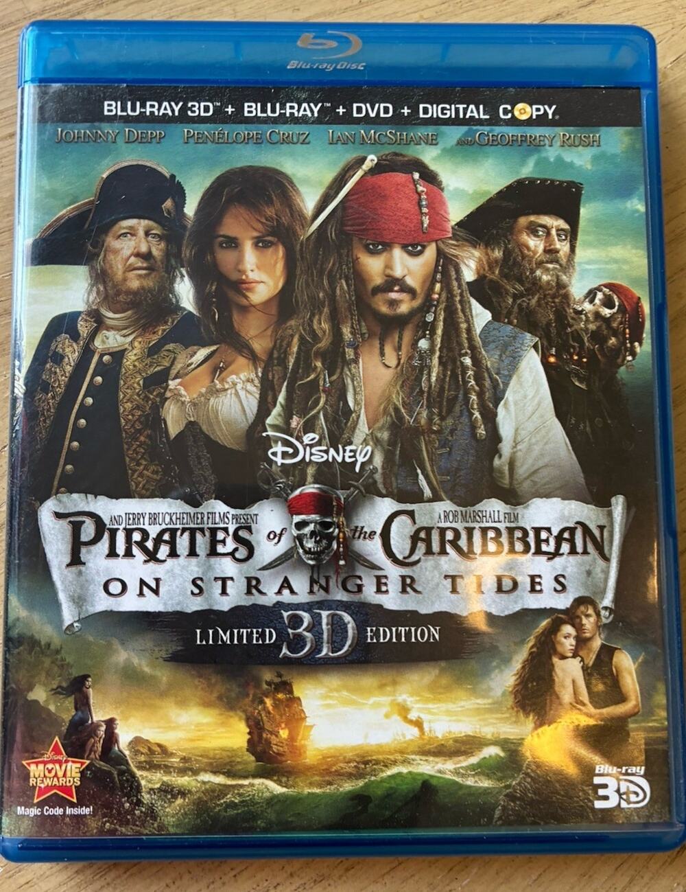 Pirates of the Caribbean: on Stranger Tides (Blu-ray 3D/3D, 2011, 5-Disc Set)